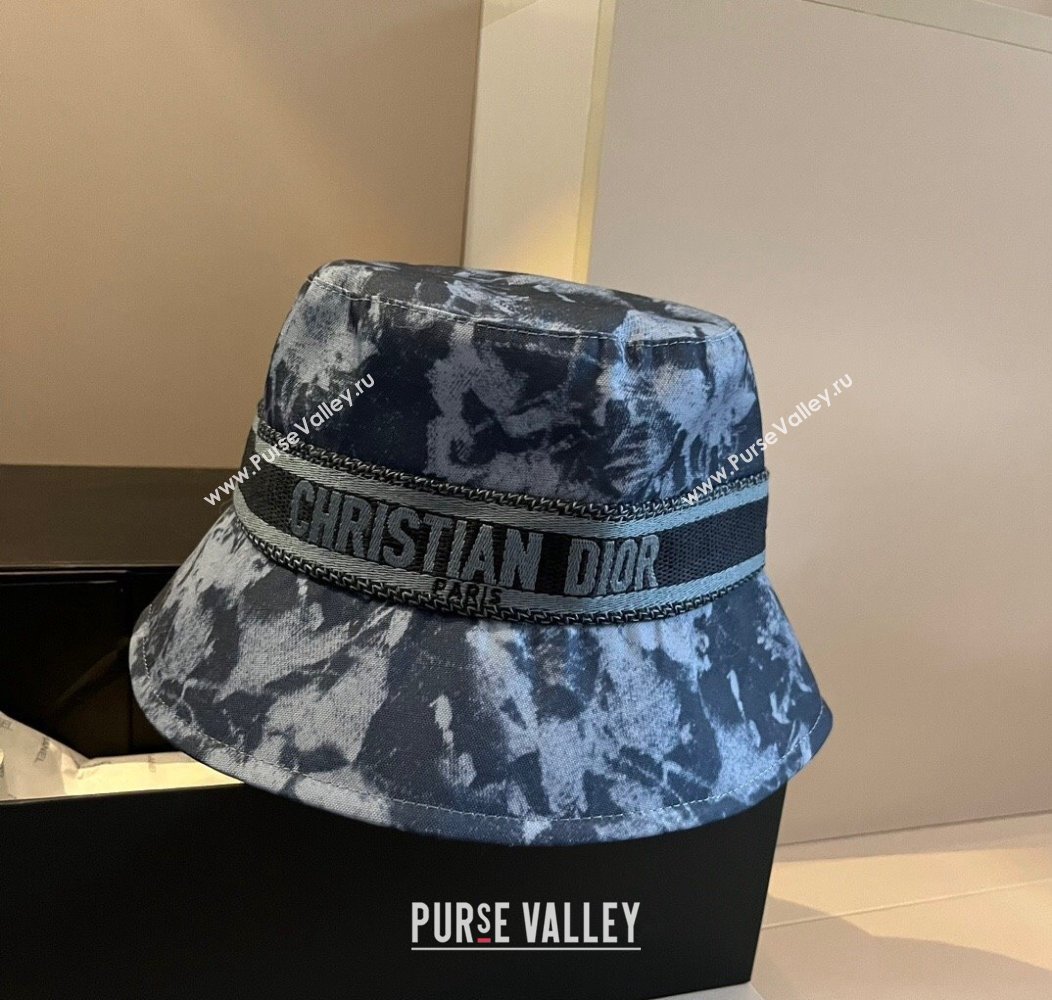 Dior Printed Bucket Hat Dark Blue 2024 1128 (XMN-241128090)