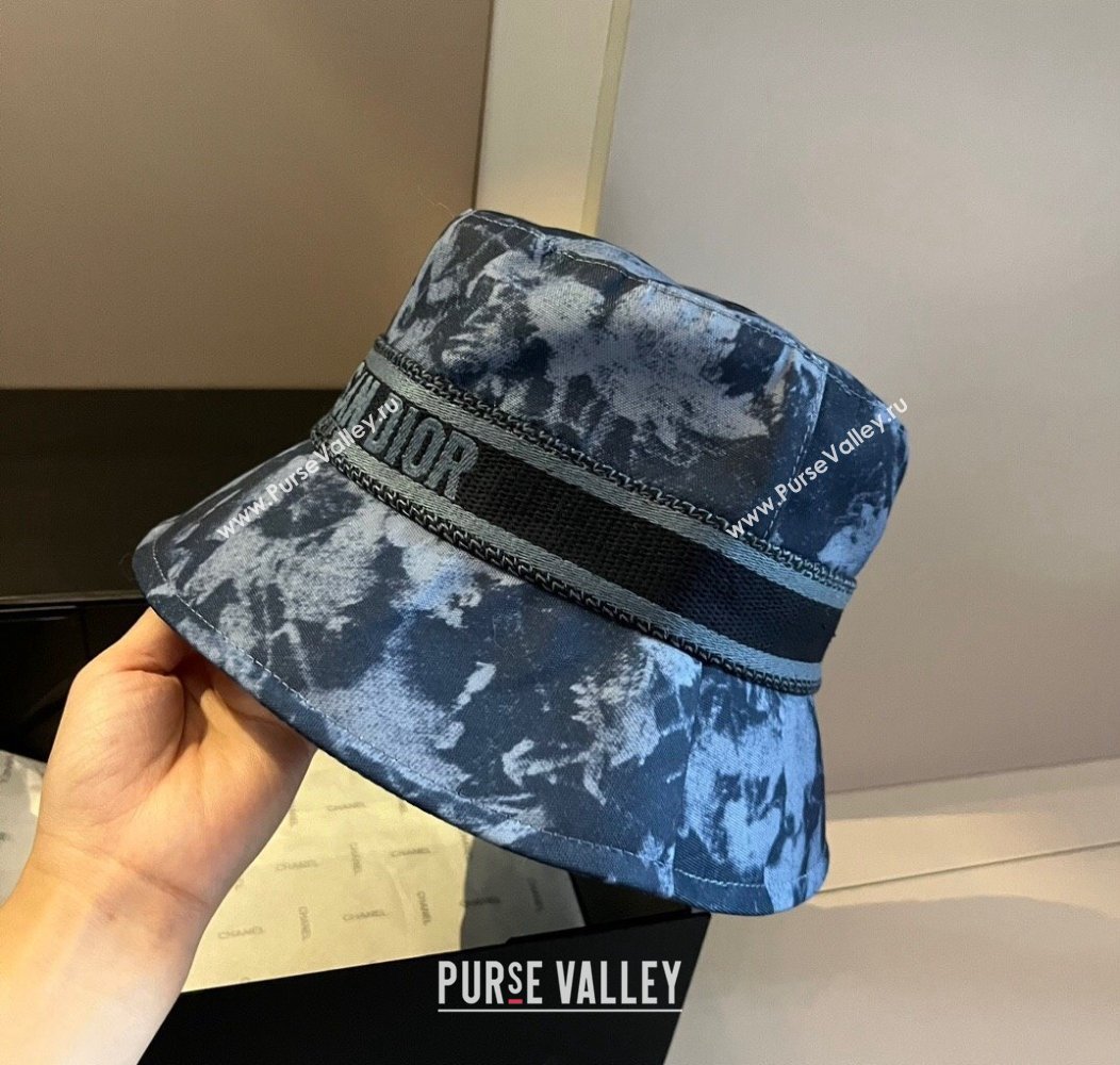 Dior Printed Bucket Hat Dark Blue 2024 1128 (XMN-241128090)