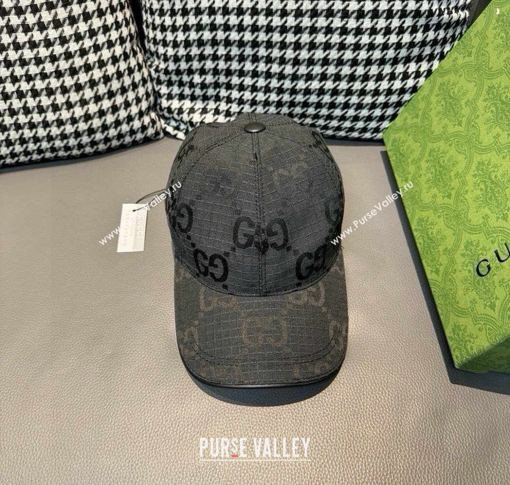 Gucci Maxi GG Canvas Baseball Hat Black 2024 1128 (XMN-241128109)