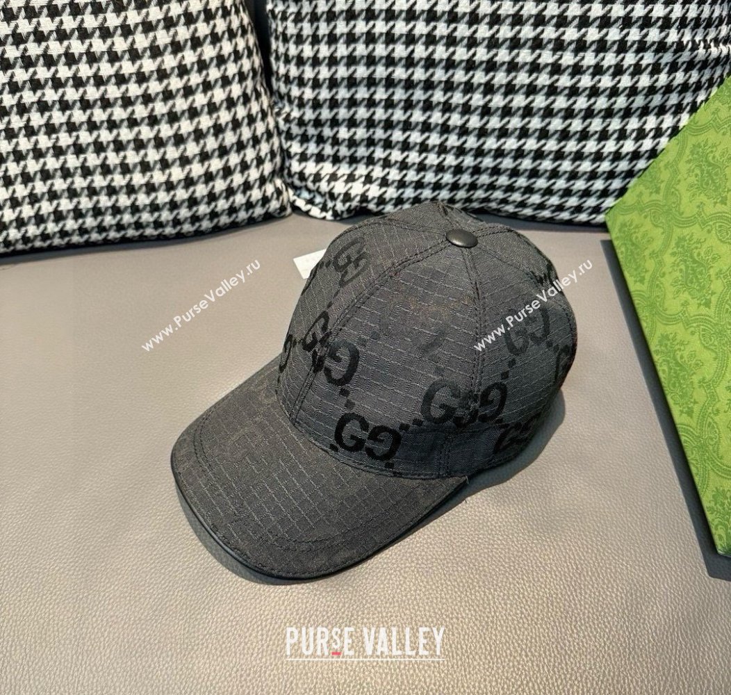 Gucci Maxi GG Canvas Baseball Hat Black 2024 1128 (XMN-241128109)