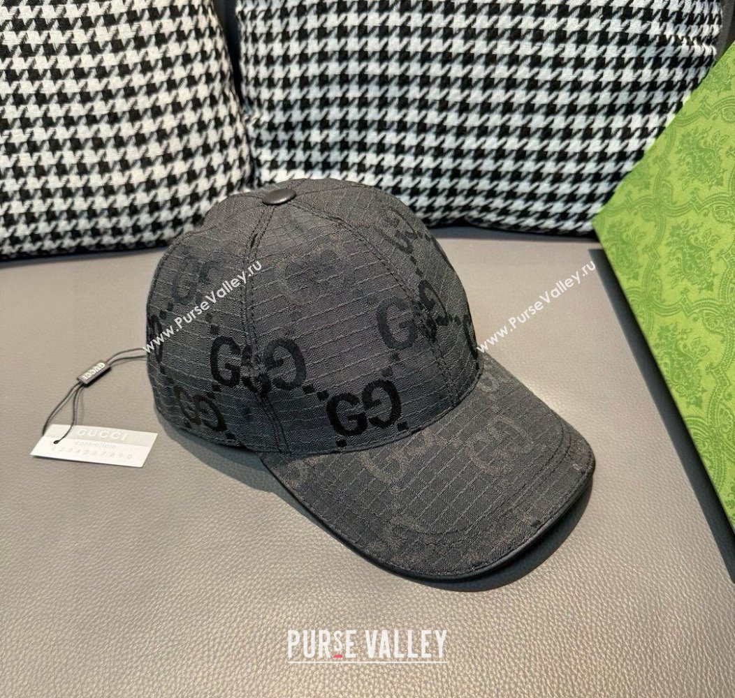 Gucci Maxi GG Canvas Baseball Hat Black 2024 1128 (XMN-241128109)