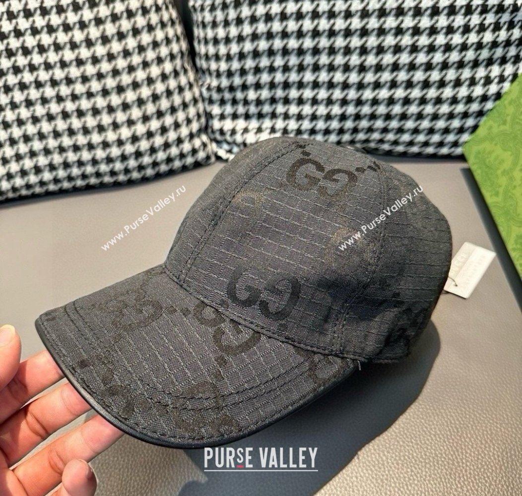 Gucci Maxi GG Canvas Baseball Hat Black 2024 1128 (XMN-241128109)