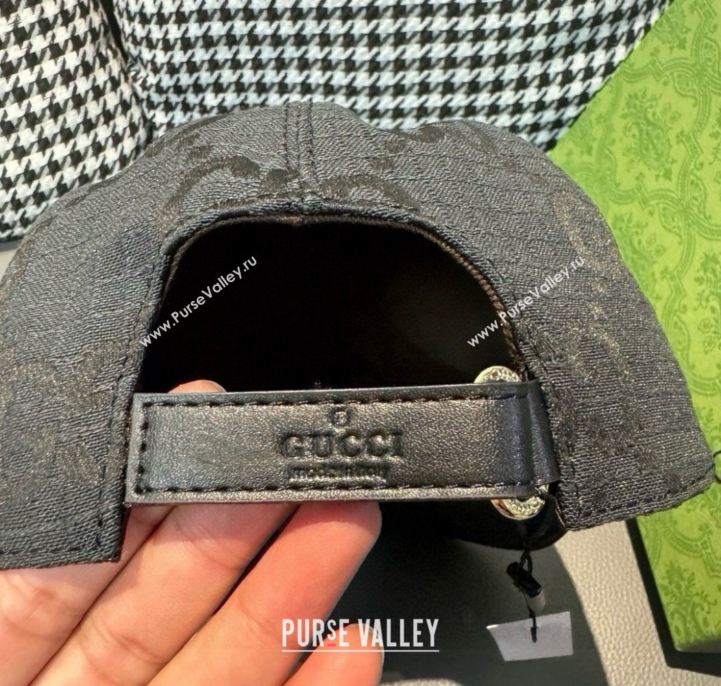 Gucci Maxi GG Canvas Baseball Hat Black 2024 1128 (XMN-241128109)