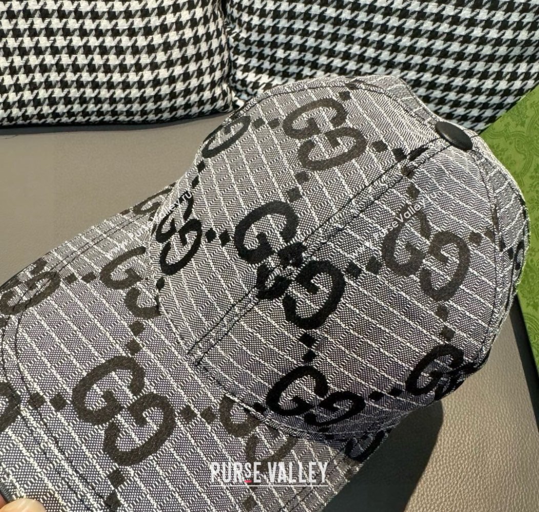Gucci Maxi GG Canvas Baseball Hat Grey 2024 1128 (XMN-241128110)