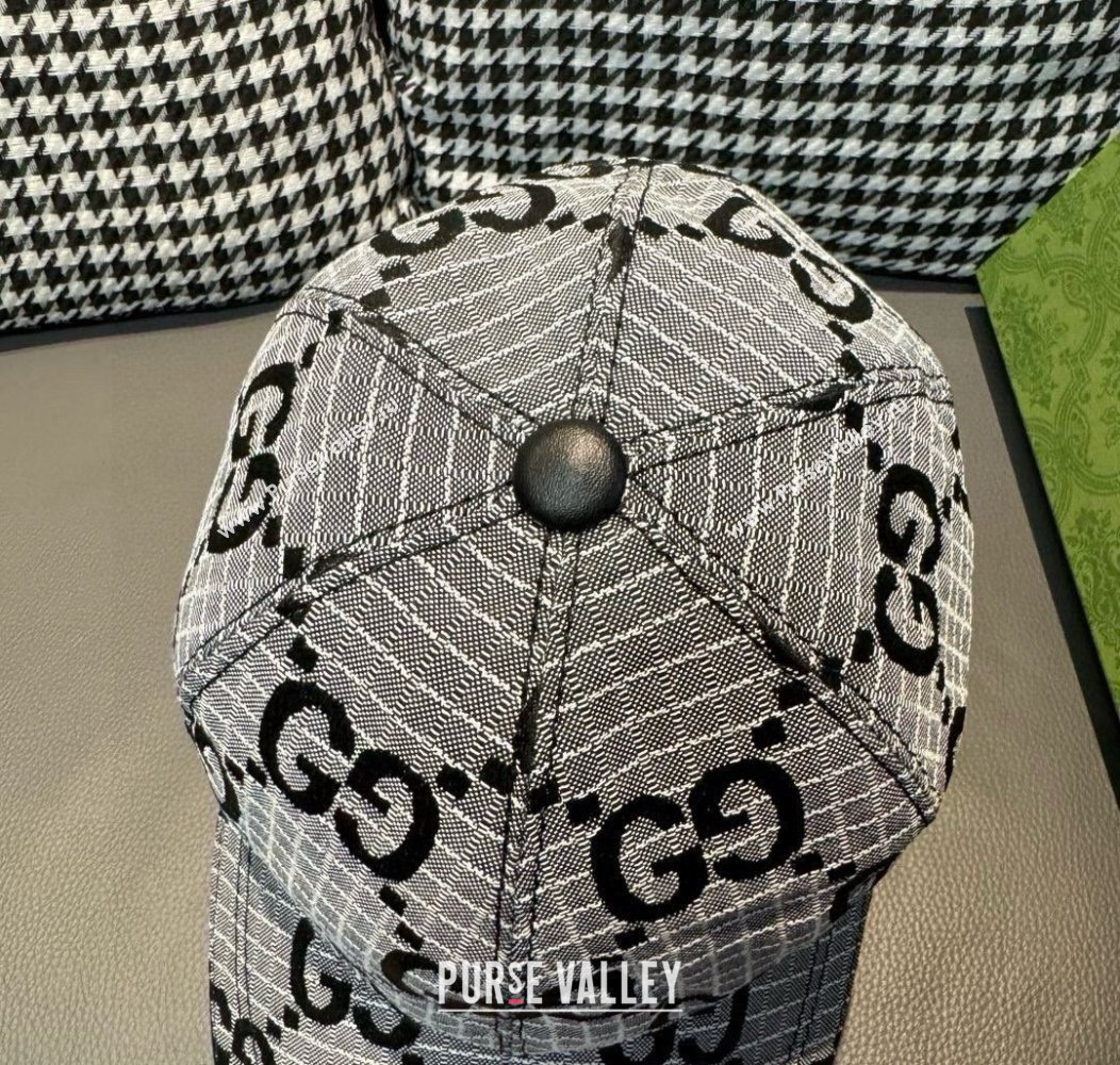 Gucci Maxi GG Canvas Baseball Hat Grey 2024 1128 (XMN-241128110)