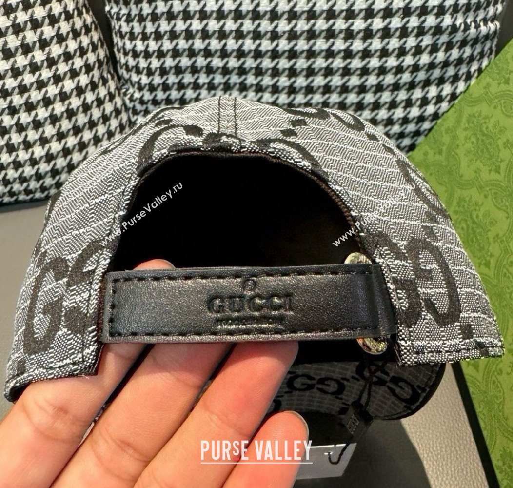 Gucci Maxi GG Canvas Baseball Hat Grey 2024 1128 (XMN-241128110)