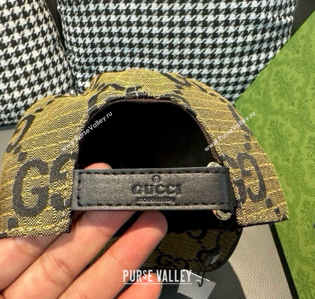 Gucci Maxi GG Canvas Baseball Hat Yellow 2024 1128 (XMN-241128111)