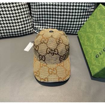 Gucci Maxi GG Canvas Baseball Hat Beige 2024 1128 (XMN-241128112)