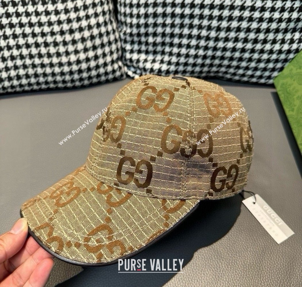 Gucci Maxi GG Canvas Baseball Hat Beige 2024 1128 (XMN-241128112)