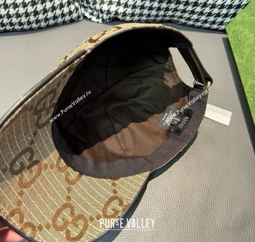 Gucci Maxi GG Canvas Baseball Hat Beige 2024 1128 (XMN-241128112)