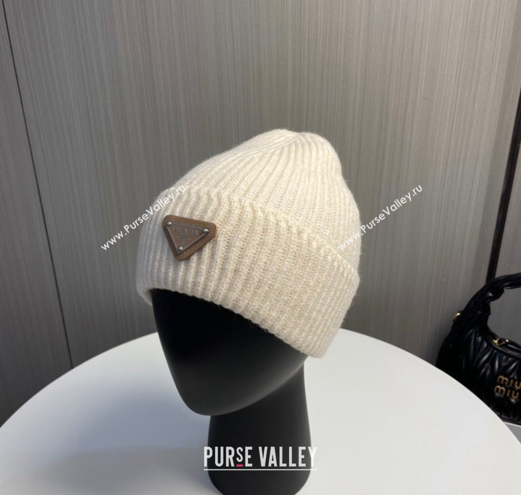 Prada Knit Hat White 2024 PR112801 (MAO-241128113)