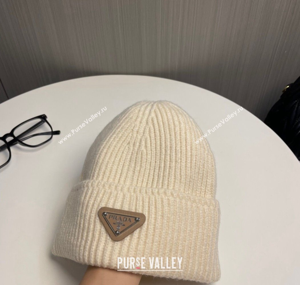 Prada Knit Hat White 2024 PR112801 (MAO-241128113)