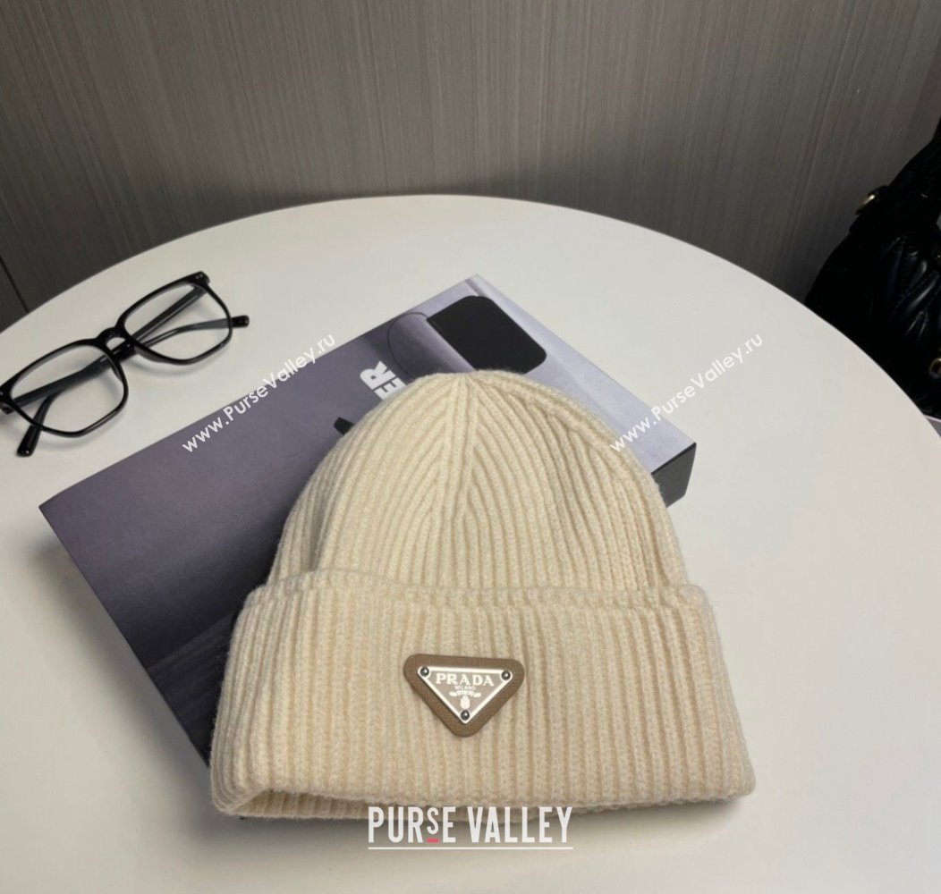 Prada Knit Hat White 2024 PR112801 (MAO-241128113)