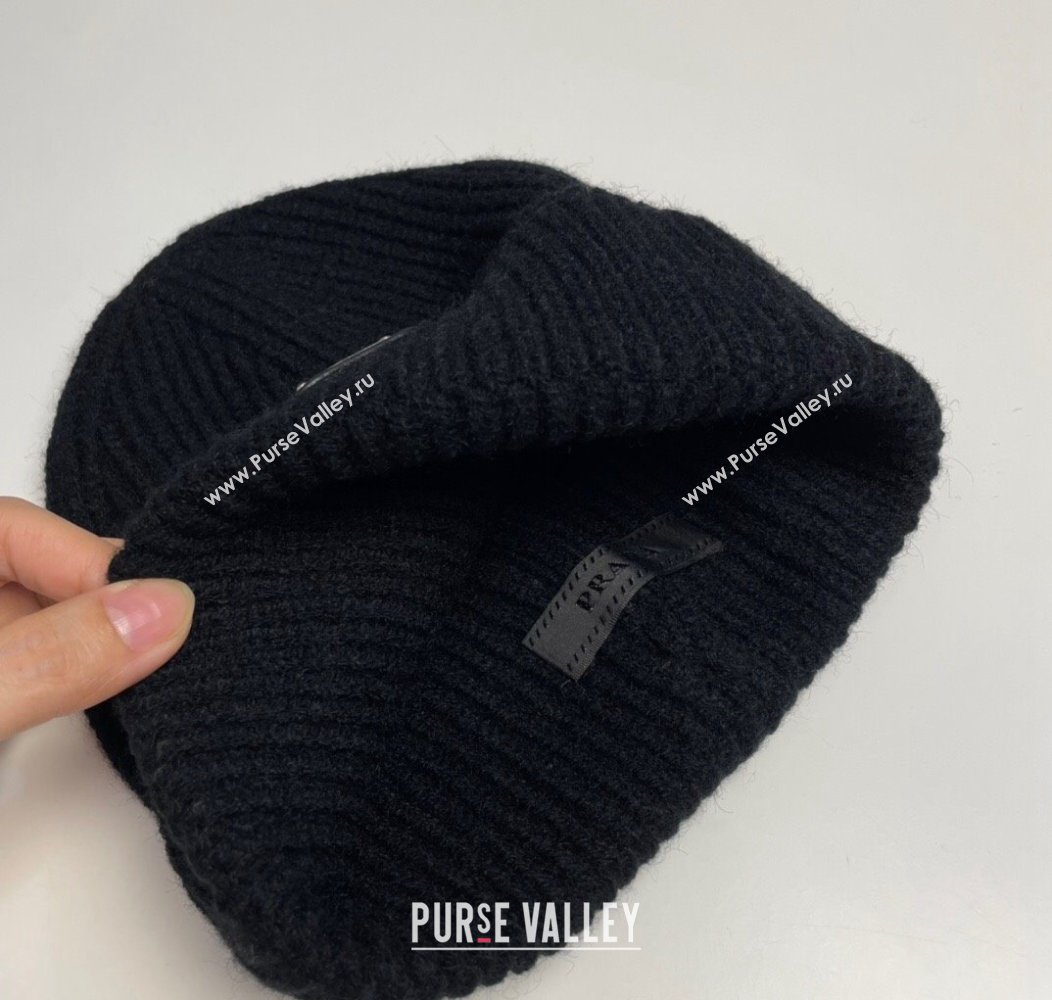 Prada Knit Hat Black 2024 PR112801 (MAO-241128114)