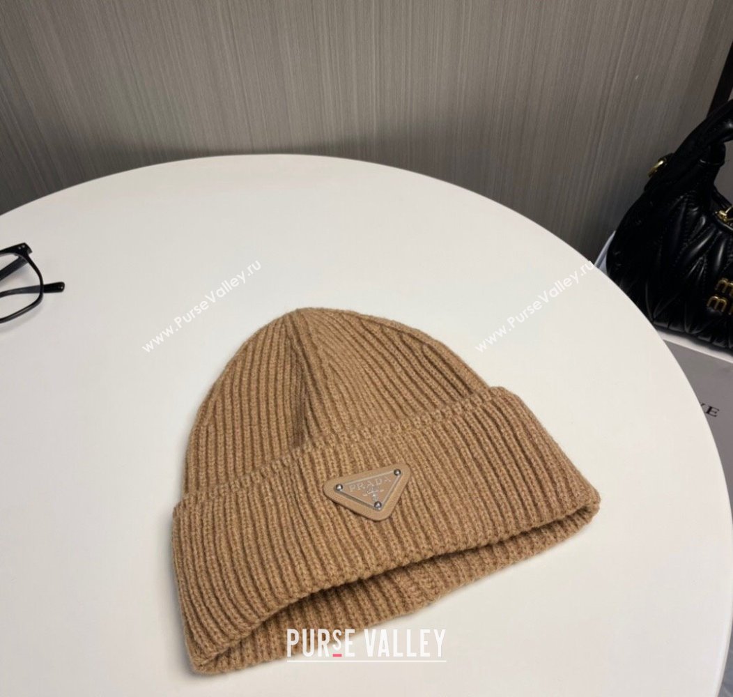 Prada Knit Hat Brown 2024 PR112801 (MAO-241128115)