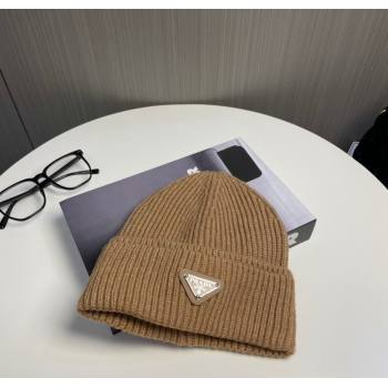 Prada Knit Hat Brown 2024 PR112801 (MAO-241128115)