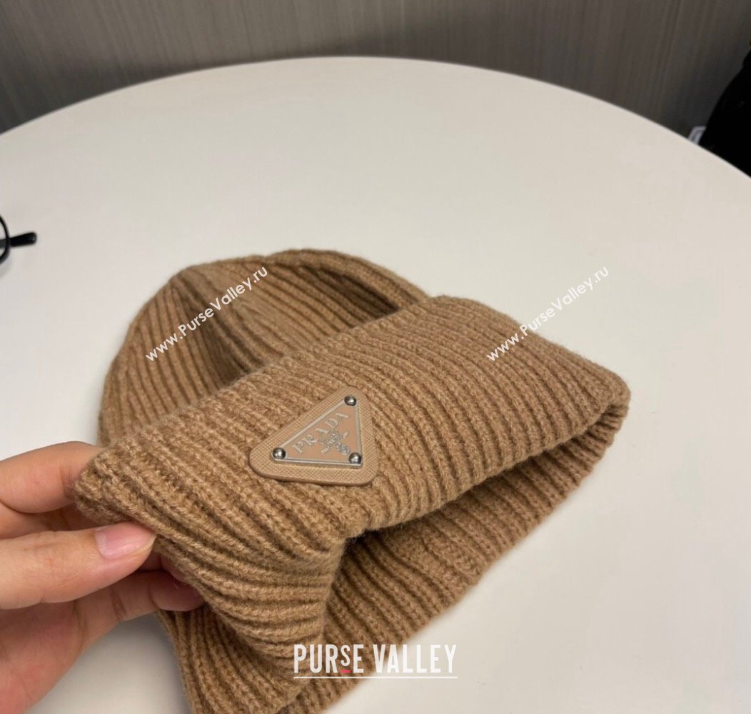 Prada Knit Hat Brown 2024 PR112801 (MAO-241128115)