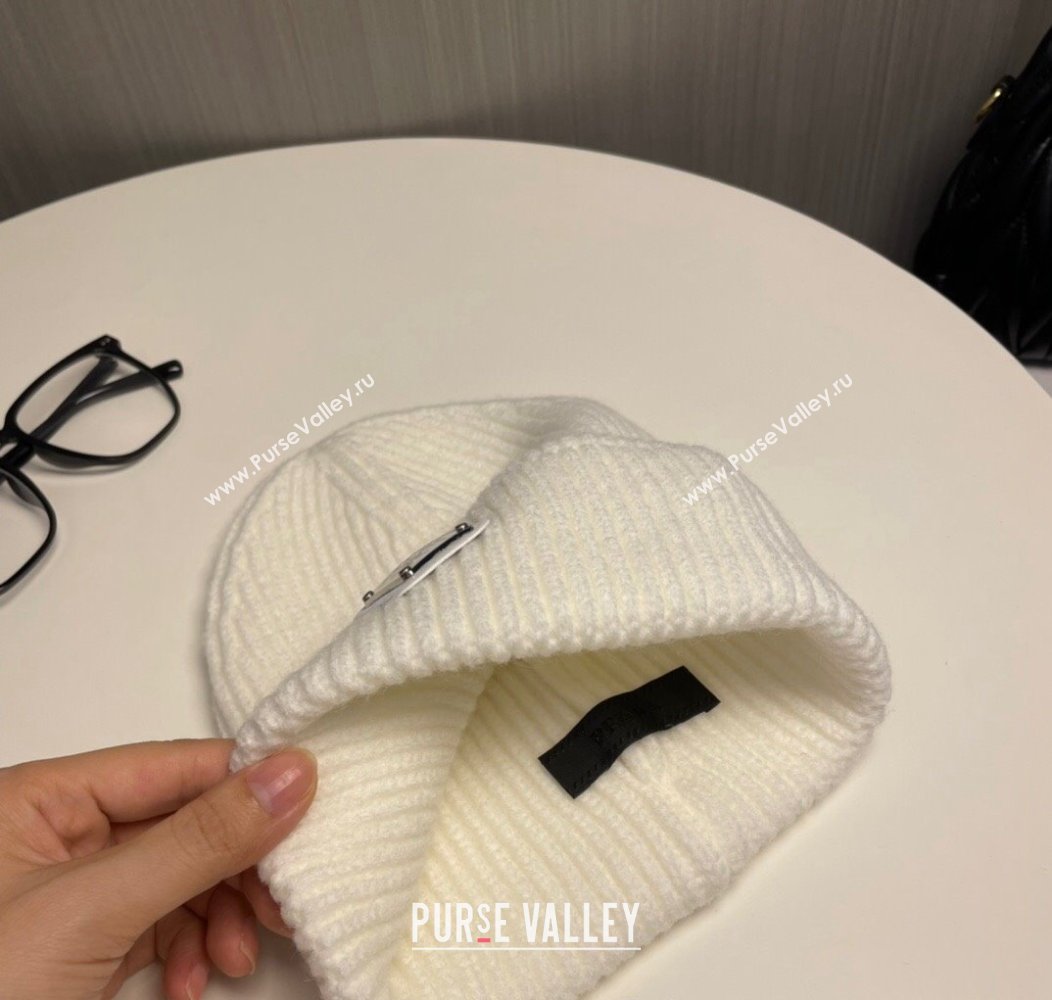 Prada Knit Hat White 2024 PR112801 (MAO-241128116)