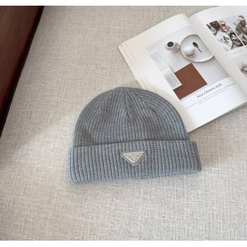 Prada Knit Hat Grey 2024 PR112802 (MAO-241128118)