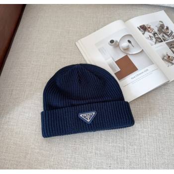 Prada Knit Hat Dark Blue 2024 PR112802 (MAO-241128120)