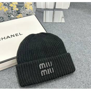 Miu Miu Knit Hat Black 2024 112802 (MAO-241128127)