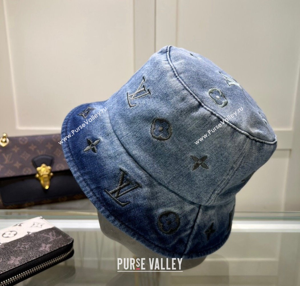 Louis Vuitton Denim Gradient Hat Blue 2024 1129 (MAO-241129007)