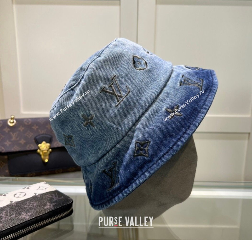 Louis Vuitton Denim Gradient Hat Blue 2024 1129 (MAO-241129007)