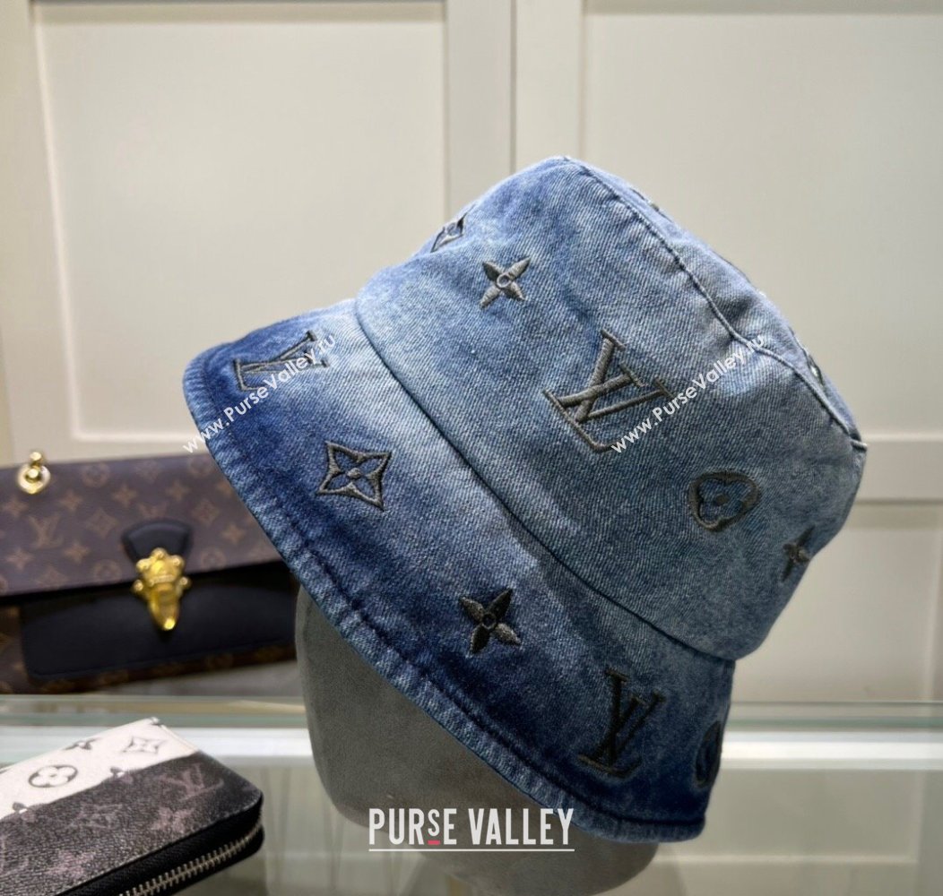 Louis Vuitton Denim Gradient Hat Blue 2024 1129 (MAO-241129007)