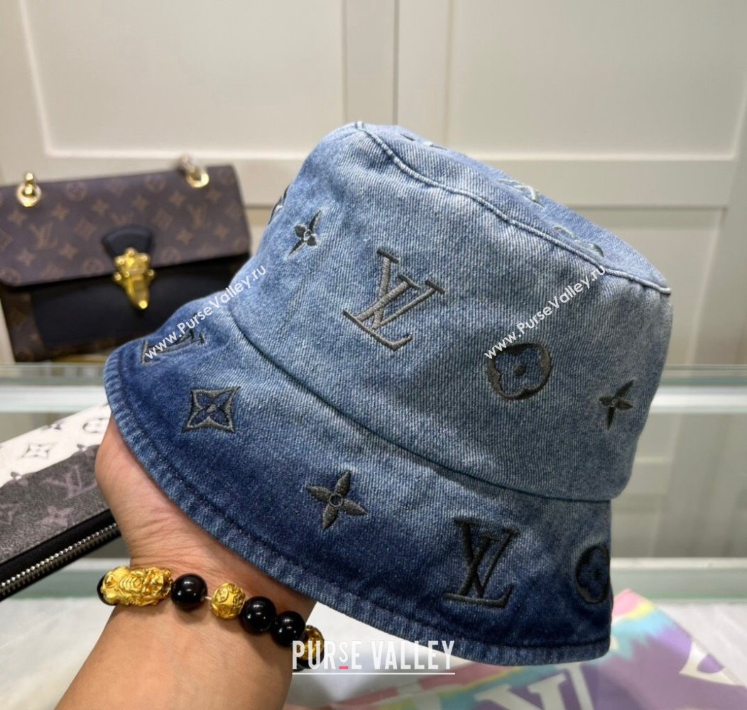 Louis Vuitton Denim Gradient Hat Blue 2024 1129 (MAO-241129007)