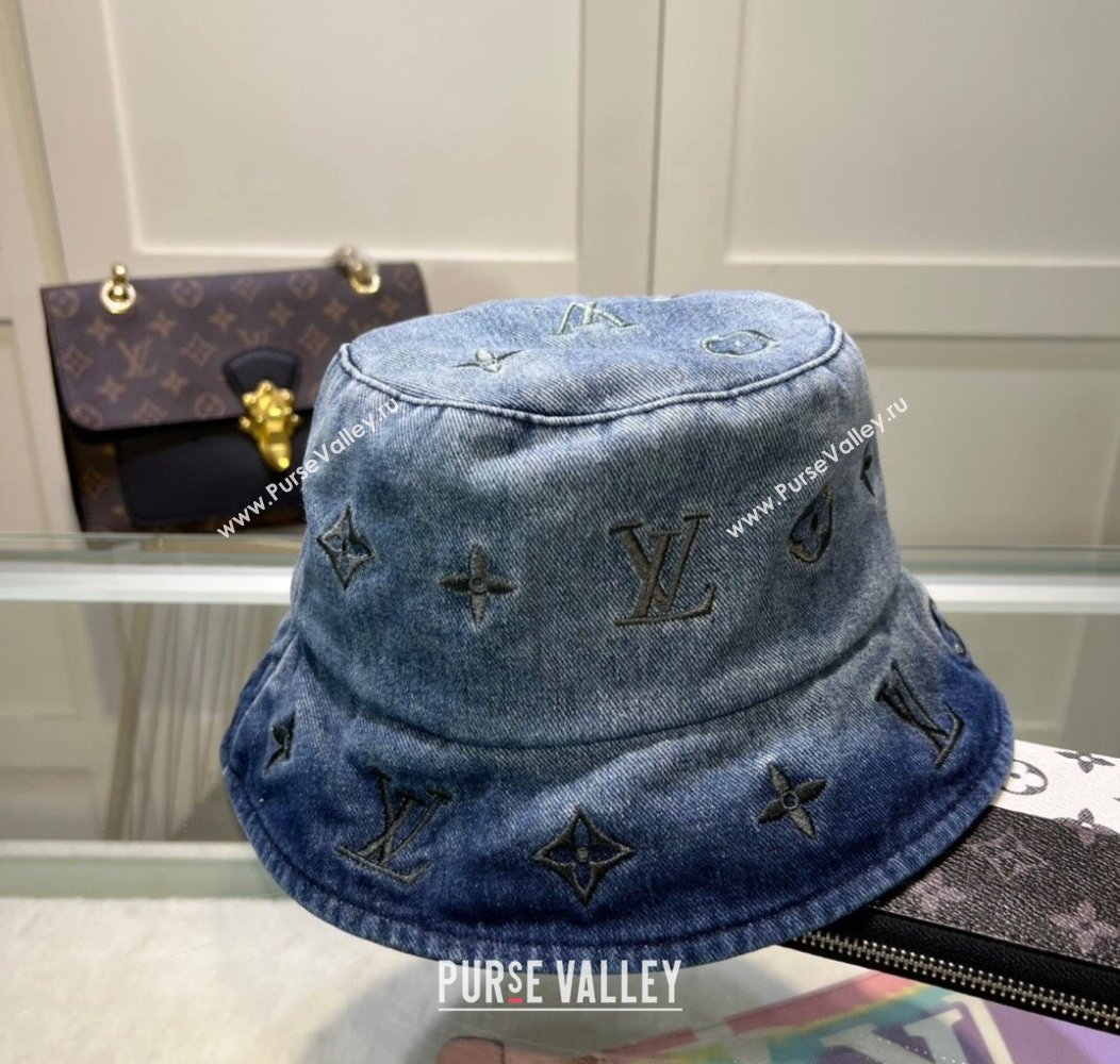 Louis Vuitton Denim Gradient Hat Blue 2024 1129 (MAO-241129007)