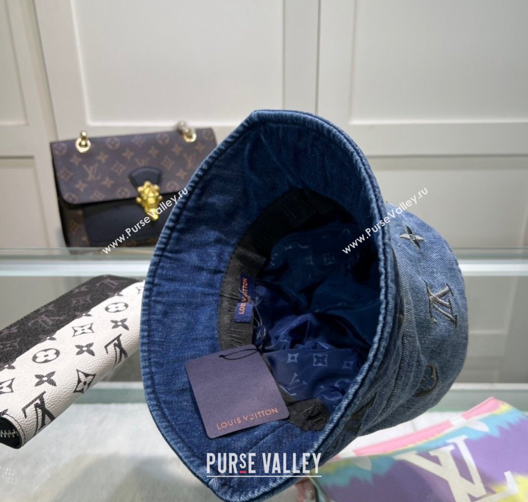 Louis Vuitton Denim Gradient Hat Blue 2024 1129 (MAO-241129007)