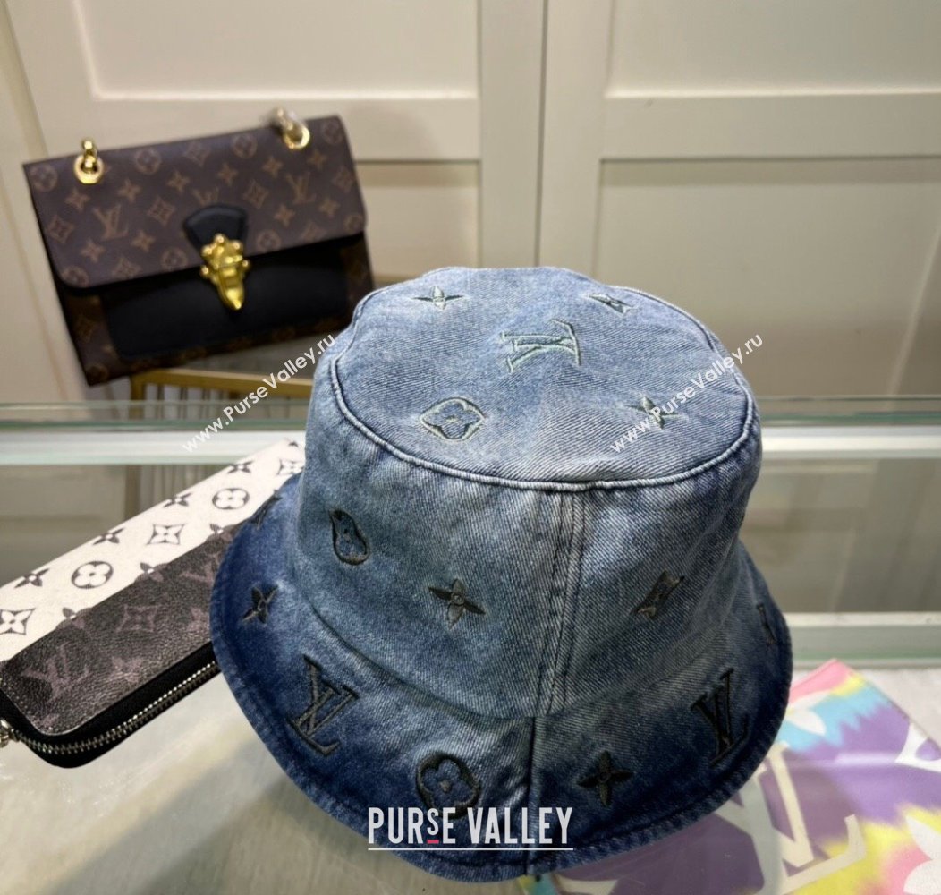 Louis Vuitton Denim Gradient Hat Blue 2024 1129 (MAO-241129007)