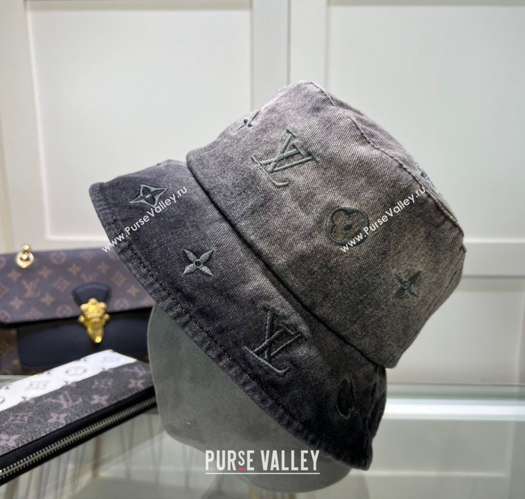 Louis Vuitton Denim Gradient Hat Grey 2024 1129 (MAO-241129008)