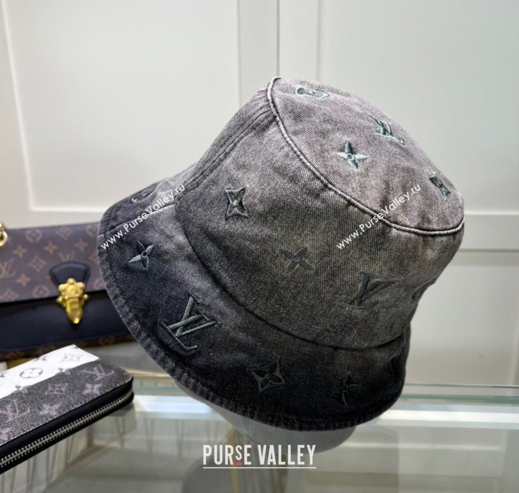 Louis Vuitton Denim Gradient Hat Grey 2024 1129 (MAO-241129008)