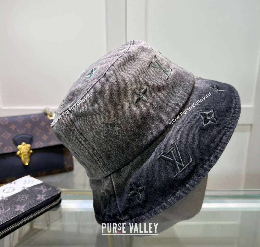 Louis Vuitton Denim Gradient Hat Grey 2024 1129 (MAO-241129008)