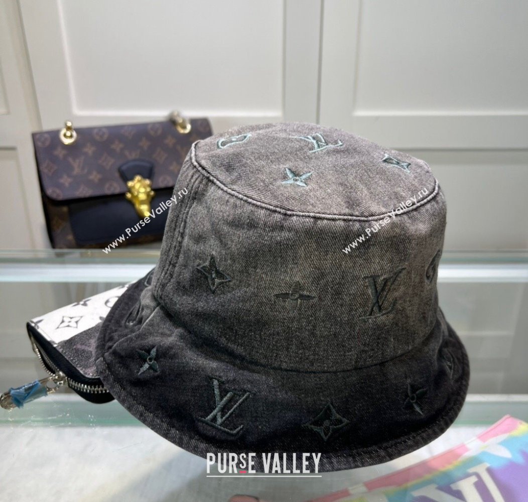 Louis Vuitton Denim Gradient Hat Grey 2024 1129 (MAO-241129008)