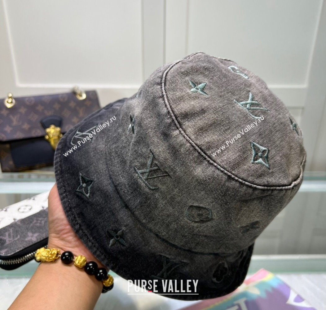 Louis Vuitton Denim Gradient Hat Grey 2024 1129 (MAO-241129008)