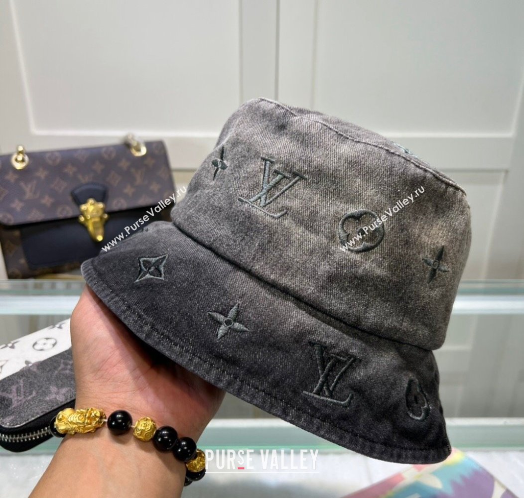 Louis Vuitton Denim Gradient Hat Grey 2024 1129 (MAO-241129008)