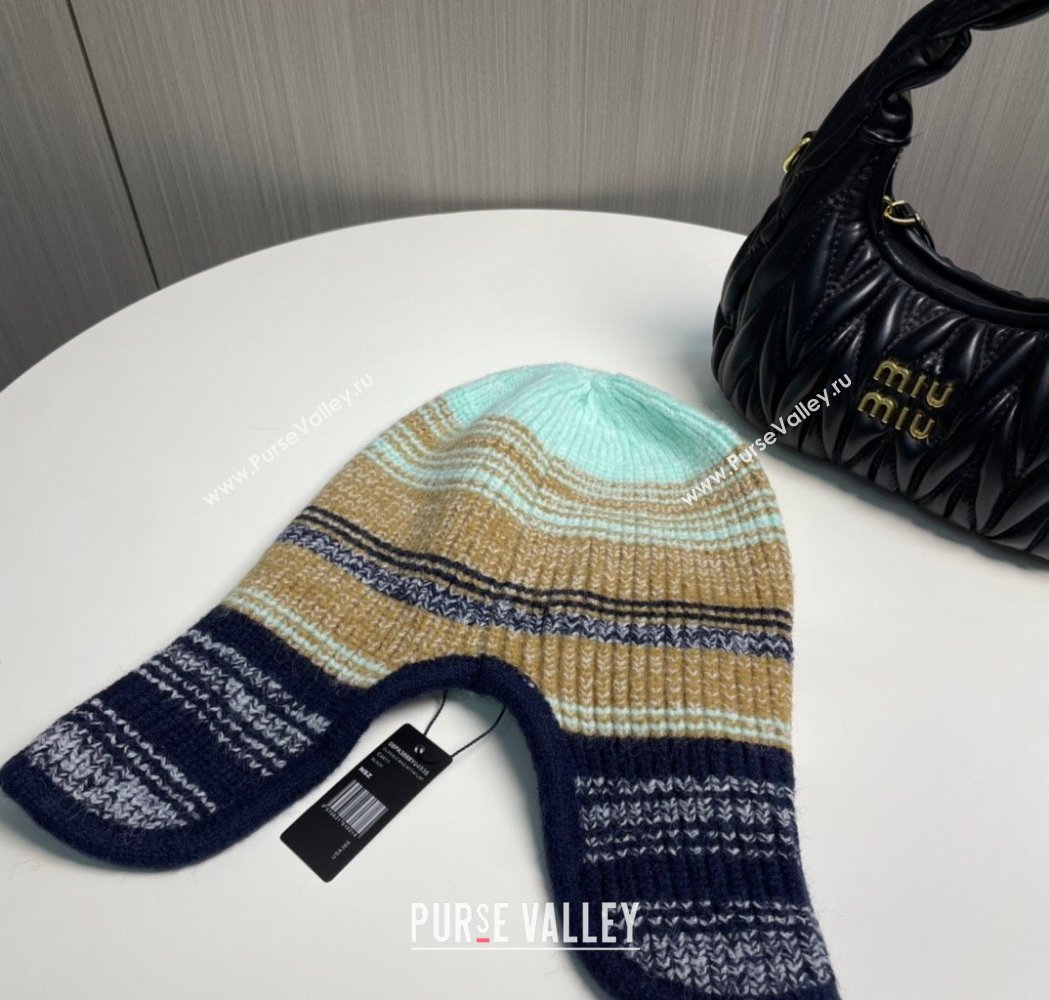 Chanel Snow Knit Chapka Hat Blue 2025 0115 (XMN-250115004)