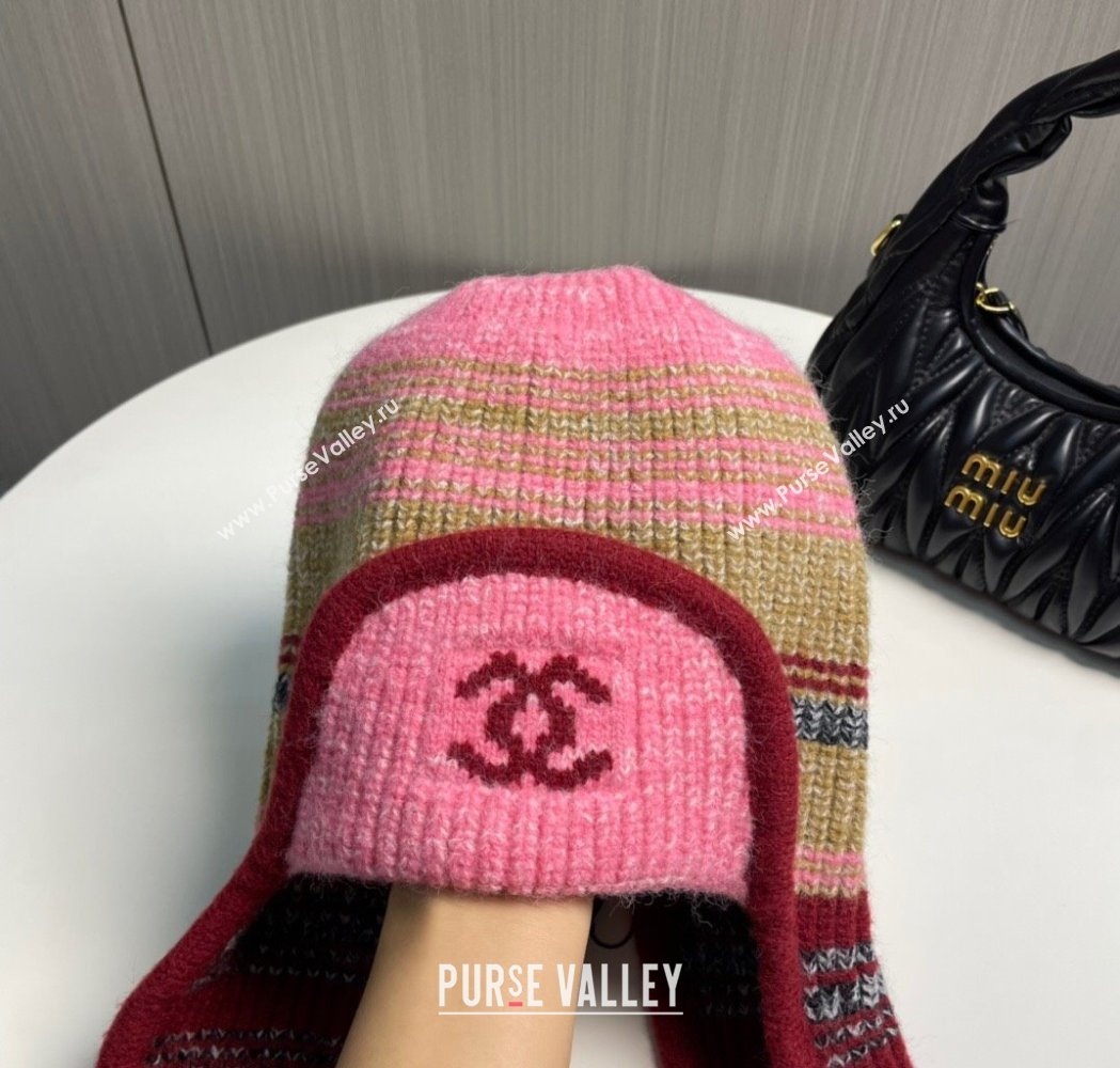 Chanel Snow Knit Chapka Hat Red 2025 0115 (XMN-250115005)