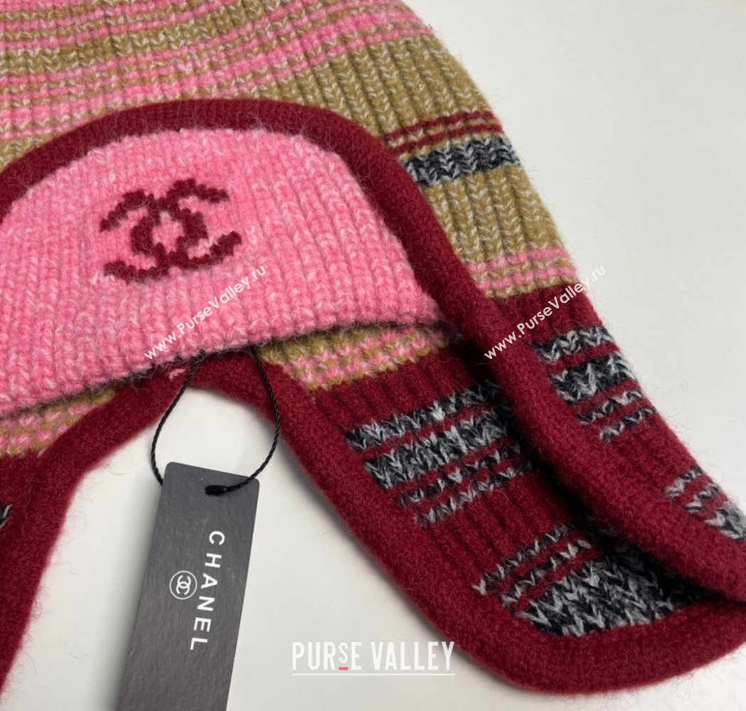 Chanel Snow Knit Chapka Hat Red 2025 0115 (XMN-250115005)