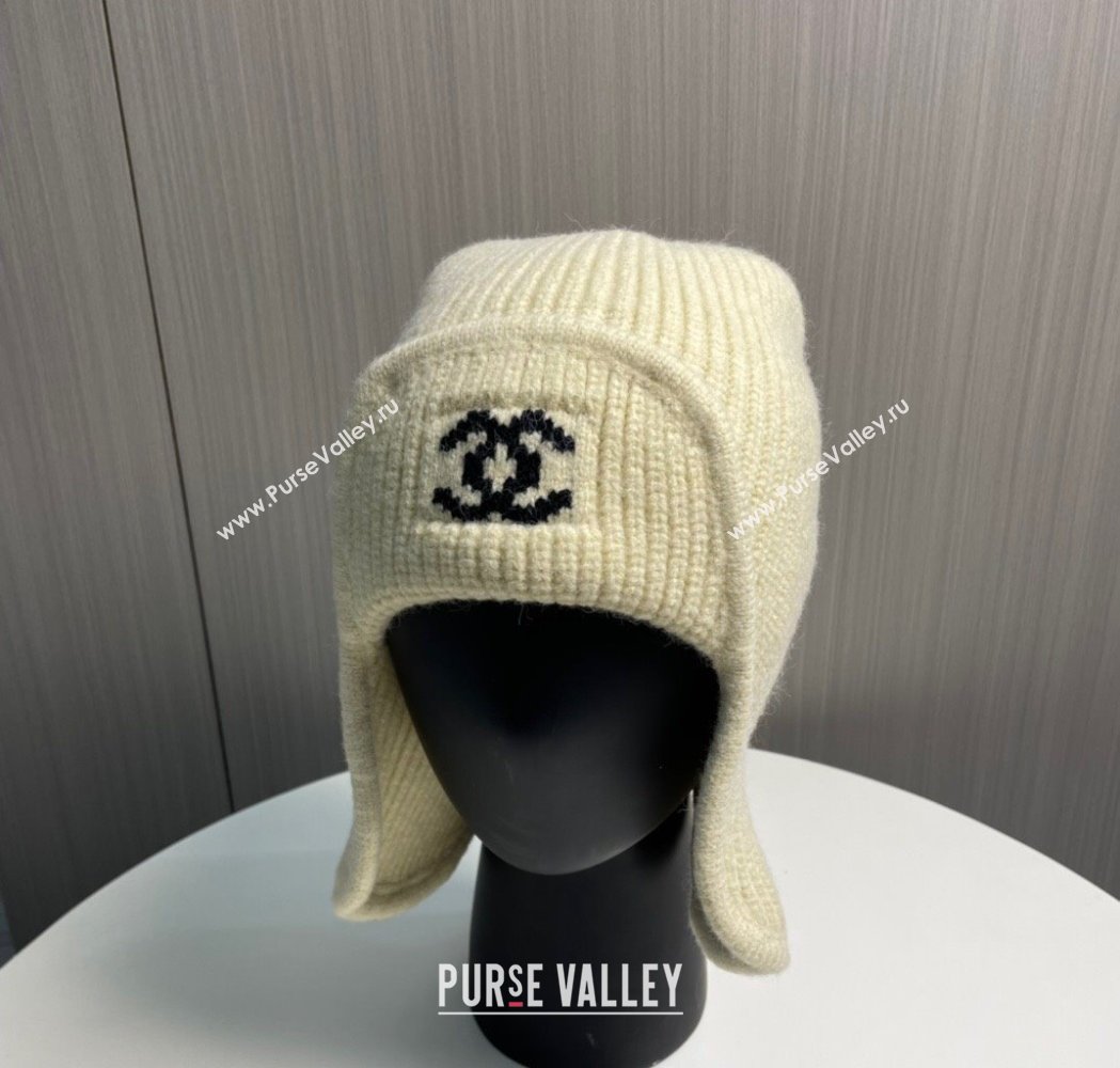 Chanel Snow Knit Chapka Hat Beige 2025 0115 (XMN-250115006)