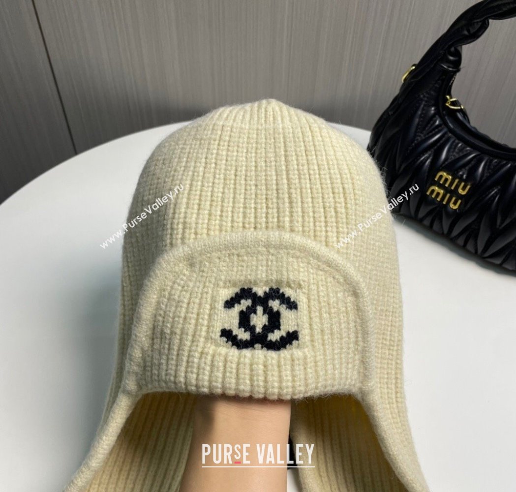 Chanel Snow Knit Chapka Hat Beige 2025 0115 (XMN-250115006)