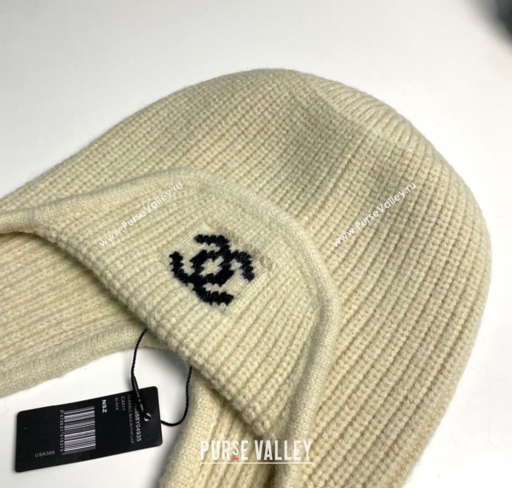 Chanel Snow Knit Chapka Hat Beige 2025 0115 (XMN-250115006)