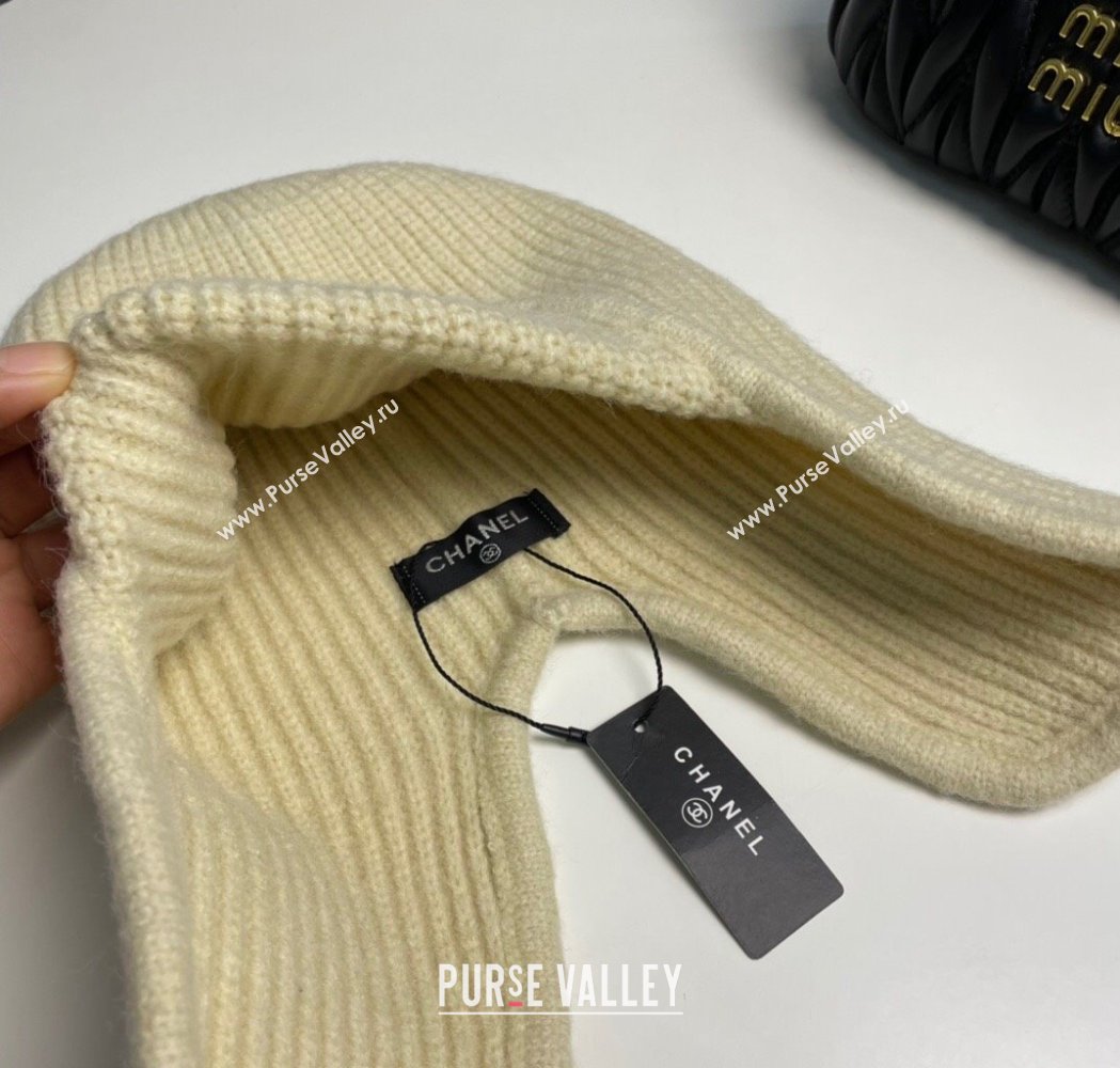 Chanel Snow Knit Chapka Hat Beige 2025 0115 (XMN-250115006)