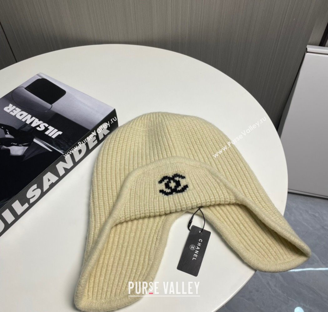 Chanel Snow Knit Chapka Hat Beige 2025 0115 (XMN-250115006)