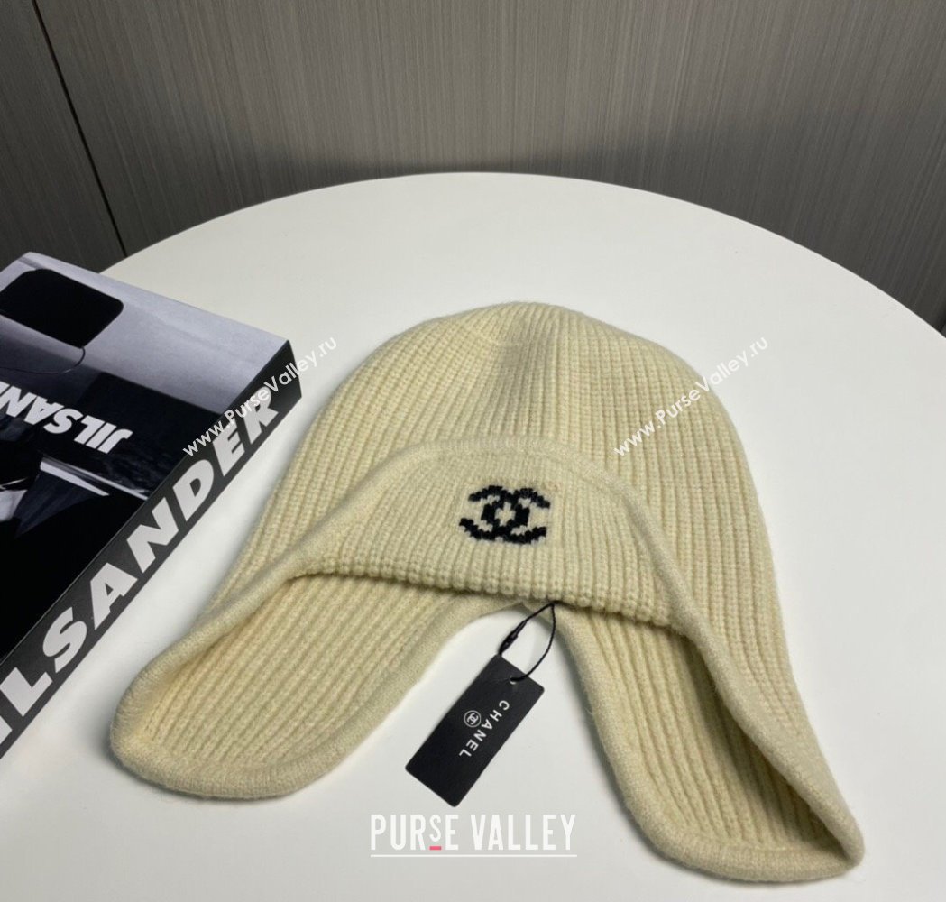 Chanel Snow Knit Chapka Hat Beige 2025 0115 (XMN-250115006)