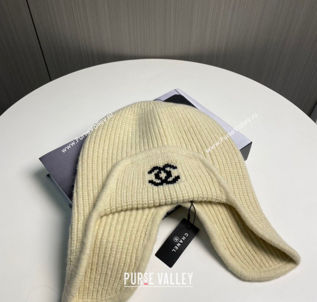 Chanel Snow Knit Chapka Hat Beige 2025 0115 (XMN-250115006)