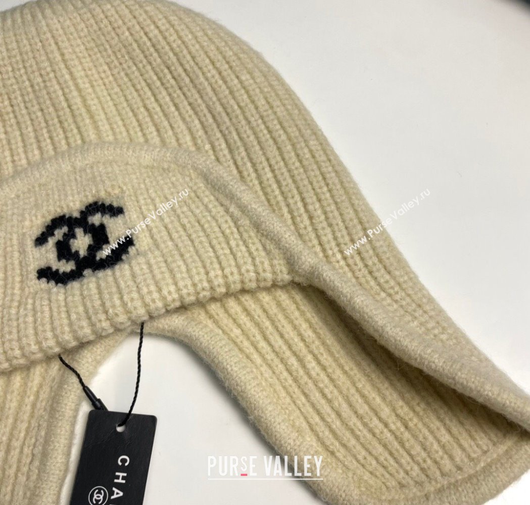 Chanel Snow Knit Chapka Hat Beige 2025 0115 (XMN-250115006)