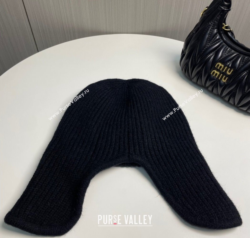 Chanel Snow Knit Chapka Hat Black 2025 0115 (XMN-250115007)